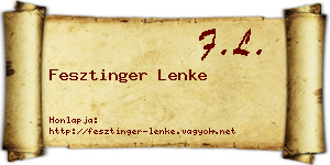 Fesztinger Lenke névjegykártya
